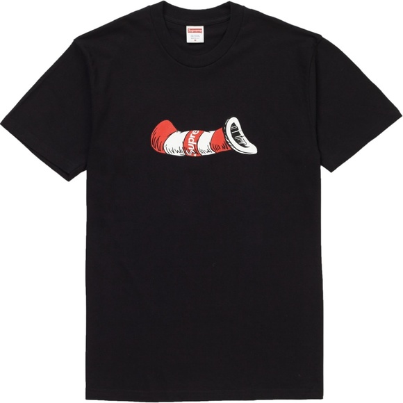 supreme cat in the hat tee white